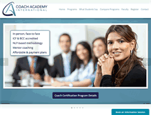 Tablet Screenshot of coachacademyinternational.com